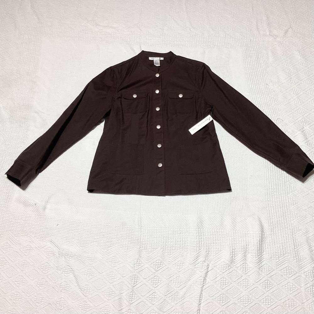 Pursuits Ltd. Size 12 Front Snap Closure Shirt Top Jacket $86 NWT